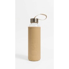 H2O Yazılı Deri Kılıflı Cam Matara – 1 Lt