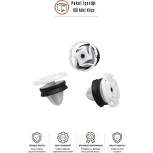 SEMECHLER Renault Clio 3-4 Megane 2-3-4 Fluence Symbol Uyumlu Kapı Döşeme Klipsi (100 Adet)