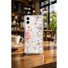 Powerfox Iphone 12 Uyumlu Cute Çiçekler Kelebekler Baskılı Sevimli Telefon Kılıfı MK01A
