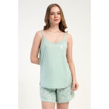 Vienetta Kadın P.vıscon Ip Askılı Şortlu Pijama Takım, 512219