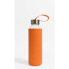 H2O Yazılı Deri Kılıflı Cam Matara – 1 Lt