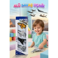 Farbu Oyuncak 4 Parça Çek Bırak Mekanizmalı 3D 1:180 Ölçekli 9cm Detaylı Tasarımlı Oyuncak Savaş Uçağı Seti