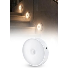 Omilife Hareket Sensörlü USB Şarjlı Beyaz LED Işık Pratik Sensörlü Lamba Kablosuz Taşınabilir Aydınlatma