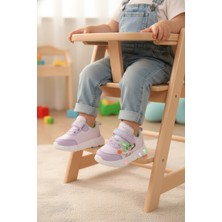 Ruffon 1015 B Lila Işıklı Cırtlı Kız Bebek Spor Ayakkabı