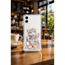 Powerfox Iphone 12 Uyumlu Süslü Kaplan Baskılı Sevimli Telefon Kılıfı MK01A