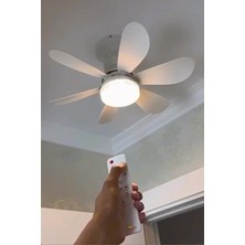 M3 Decorium Büyük 30W LED Işıklı 52CM Direk Duya Kolay Montajlı Uzaktan Kumandalı Sinek Kovucu Tavan Pervanesi Vantilatörü Aspiratörü