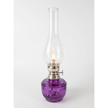 Nishev.com Evini Sev Dekoratif ve Kullanılabilir Gaz Lambası Kücük Boy 24 cm Mor