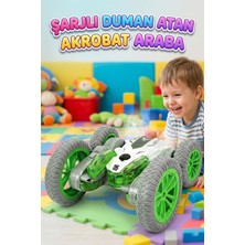 Farbu Oyuncak Uzaktan Kumandalı 7 Fonksiyonlu Işıklı Şarjlı Duman Atan 360 Derece Dönebilen Oyuncak Akrobat Araba