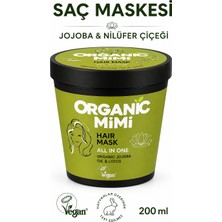 Saç Maskesi Jojoba ve Nilüfer Çiçeği, Eksta Hacim ve Parlaklık Verir Kırılmayı Önler, Nemlendirici, Güçlendirici 200 ml