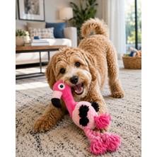 AFP Ultrasonik Flamingo Peluş Köpek Oyuncağı 27X22X9 cm