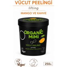 ORGANİC MİMİ Çilek Bacak Peelingi, Vücut Nemlendirici Sıkılaştırıcı, Mango ve Kahve 250g Body Scrub