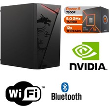 MSI Şafak-Ofis Pc Yeni Nesil Amd Ryzen 5 7500F 16GB Ddr5 Ram Gt 4gb 500GB M.2 SSD 600W Win 11 Pro Wi-Fi Masaüstü Ofis ve Iş Bilgisayarı