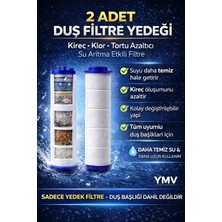 YMV 2 Adet Duş Başlığı Yedek Filtresi Kireç Pas Tortu Engelleyici Arıtıcı PP Duş Filtresi