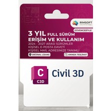 Autocad Civil 3D 2024-2027 Full Sürüm - 3 Yıl Erişim - Kişisel Mail Adresinize Davet - Orijinal Lisans
