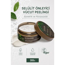 ECOLATIER  Selülit Karşıtı Vücut Peeling Organik Kenevir, Selülit Önleyici, Besleyici ve Sıkılaştırıcı 300 G /body Scrub Firming