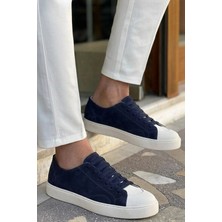 Shoetyle - Hakiki Süet Deri Lacivert Renk Erkek Sneaker - 666-01-03