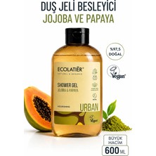 ECOLATIER Duş Jeli Jojoba ve Papaya %97,5 Doğal Vücut Şampuanı Vegan 600 ml