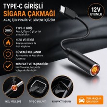 Friemats Type-C Girişli Araç Sigara Çakmağı 12V Hızlı Isınan Elektrikli Rezistanslı Çakmak Aparatı