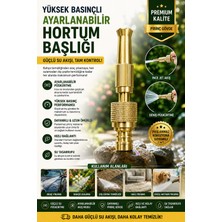Anı Ofis Kırtasiye Yüksek Basınçlı Ayarlanabilir Hortum Başlığı – Pirinç Gövde, Güçlü Su Püskürtme