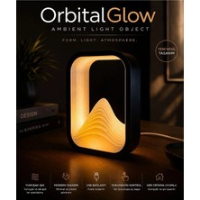 Mooddesign Orbıtalglow Ambient Light Object - Modern Form Minimal Tasarım Gece Lambası, USB Kablolu