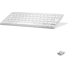 Elektronikçim Bluetooth Klavye Multıdevıce Dual Mode 2.4ghz Beyaz OKR220B