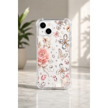 Powerfox Iphone 15/14 Uyumlu Cute Çiçekler Kelebekler Baskılı Sevimli Telefon Kılıfı MK01A