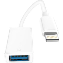 Derwell Lightning To USB Veri Aktarımı USB 3.0 Yüksek Hızlı iPad iPhone Uyumlu Otg Çevirici Dönüştürücü Dosya Fotoğraf ve Video Aktarımı Destekler