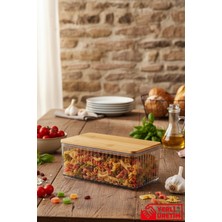 Gugga Tokyo - Bambu Kapaklı Lunchbox Saklama Kabı Organizer