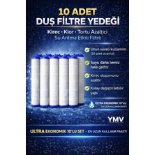 YMV 10 Adet Yedek Duş Başlığı Kireç Pas Tortu Arındırıcı Engelleyici Filtre Kolay Montaj
