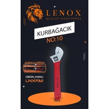 Lenox Tools 10 Inç 250 mm Ayarlanabilir Kurbağacık Anahtar Ağır Hizmet Ingiliz Anahtarı Geniş Ağız