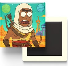 İberk Bayek Of Siwa - 9x9 cm Baskılı Kare Buzdolap Magneti (Rozetli)