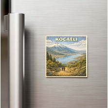 İberk Kocaeli Şehri - Pop-Art Travel - 9x9 cm Buzdolap Magneti