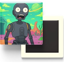 İberk K-2so - 9x9 cm Baskılı Kare Buzdolap Magneti (Rozetli)