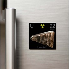 İberk Uranium (Uranyum) Elementi – Buzdolap Magneti – 9x9 cm