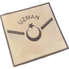 Çukurova Ütü Bizon Derisinden Uzman Onbaşı Kol Rütbe 9 cm x 9 cm Cırtlı 2 Adet (Komando, Kamuflaj)
