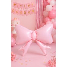 Atölye Mi Pembe Fiyonk Kurdele Folyo Balon 60X80CM