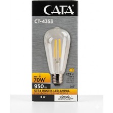 Cata 10 Adet ST64 Rustik LED Ampul