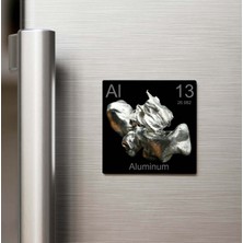 İberk Aluminum (Alüminyum) Elementi – Buzdolap Magneti – 9x9 cm