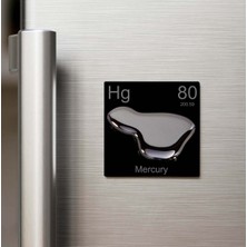 İberk Mercury (Cıva) Elementi – Buzdolap Magneti – 9x9 cm