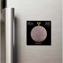 İberk Radon (Radon) Elementi – Buzdolap Magneti – 9x9 cm