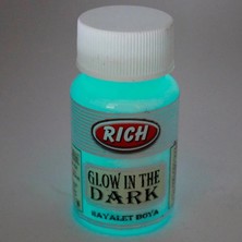 SÜS Mey Ithalat® Rich 3002 Natural Turkuaz Karanlıkta Parlayan Hayalet Boya 50 cc