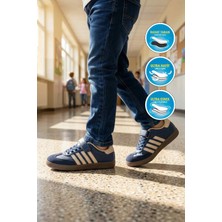 Walkway Lafonten 753 F Lacivert-Bej Cırtlı Erkek Çocuk Spor Ayakkabı