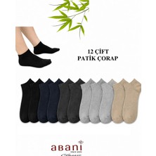 Abani Classic 12 Çift Kısa Patik Erkek Bambu Çorap