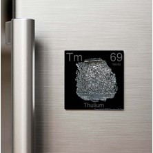 İberk Thulium (Tulyum) Elementi – Buzdolap Magneti – 9x9 cm