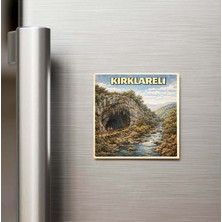 İberk Kırşehir Şehri - Pop-Art Travel - 9x9 cm Buzdolap Magneti
