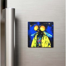 İberk Firefly - Ateşböceği - Güneş Gözlüklü Style - Buzdolap Magneti - 9x9 cm