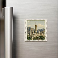 İberk Suudi Arabistan Saudi Arabia - Posta Pulu Temalı Ülke - Baskılı Buzdolap Magneti Kare - 9x9 cm