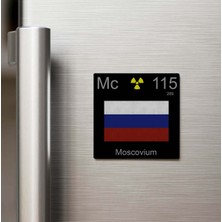 İberk Moscovium (Moskovyum) Elementi – Buzdolap Magneti – 9x9 cm