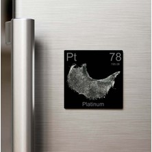 İberk Platinum (Platin) Elementi – Buzdolap Magneti – 9x9 cm