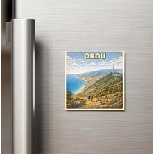 İberk Ordu Şehri - Pop-Art Travel - 9x9 cm Buzdolap Magneti